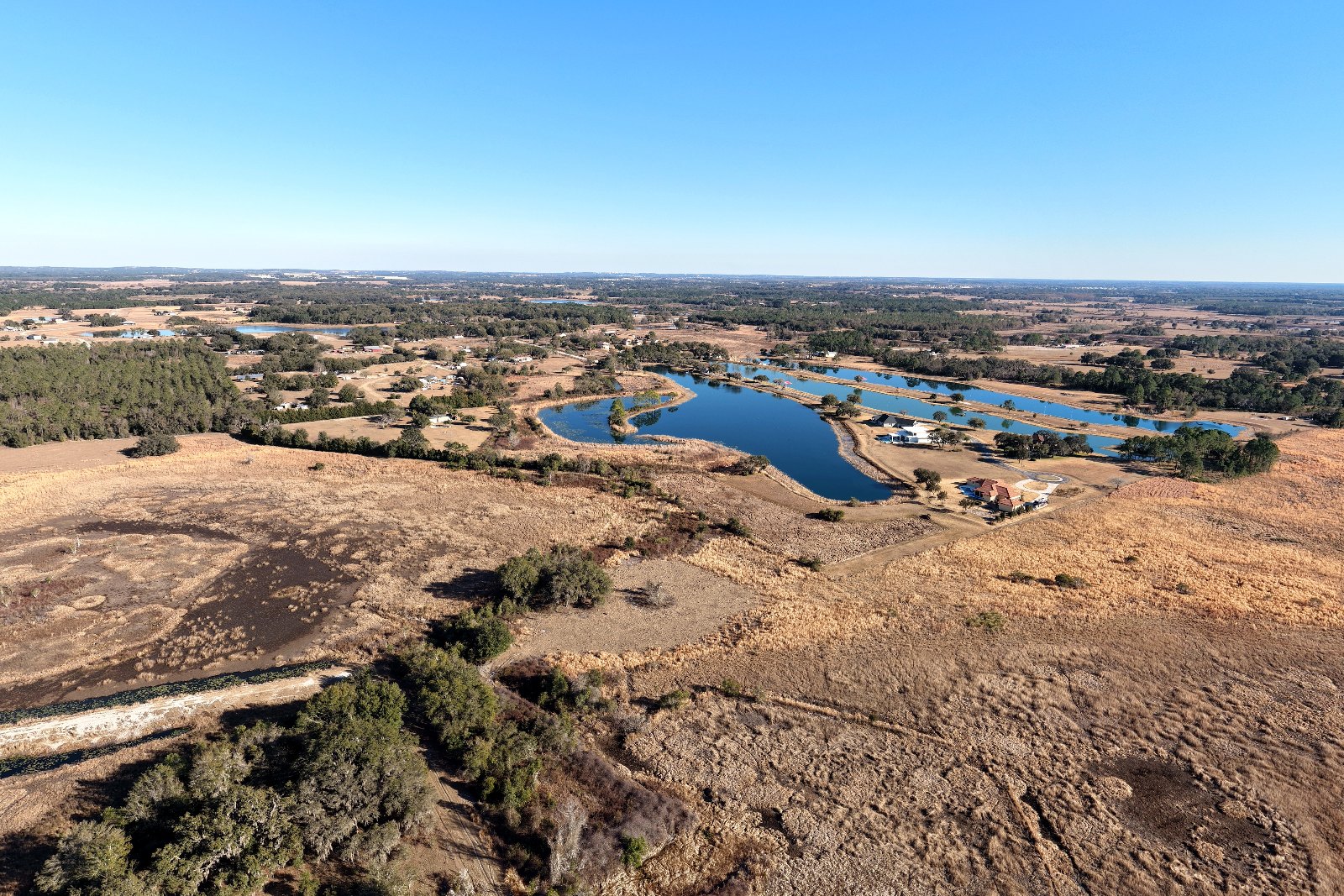 Mascotte 555 acres wetlands ponds aerial